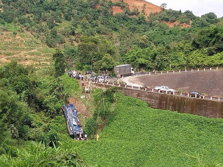 Hiện trường vụ tai nạn. (Ảnh: CTV).