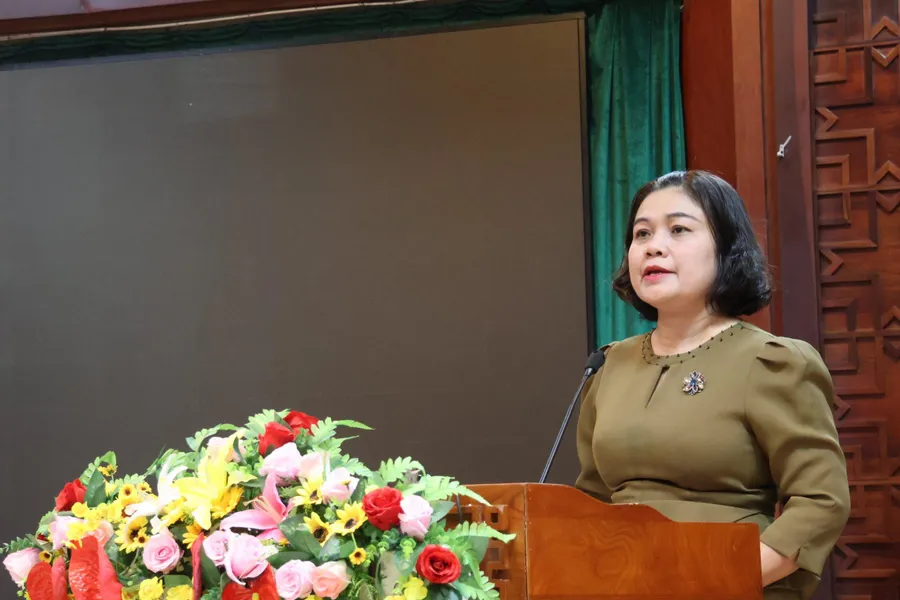 Phó Chủ tịch UBND tỉnh Đắk Lắk H’Yim Kđoh chủ trì cuộc họp. (Ảnh: MH)