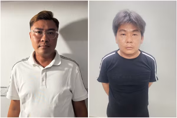 Hai đối tượng Nguyễn Phước Tiền (trái) và Lê Ngọc Đức. Ảnh: CACC.