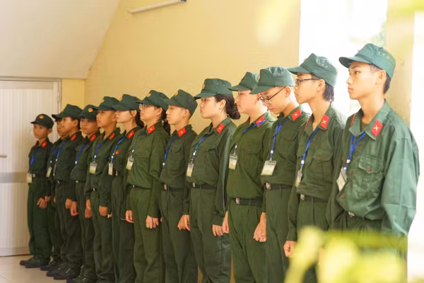 Các thanh thiếu niên An Giang tham gia Chương trình “Học kỳ trong Quân đội” năm 2026.