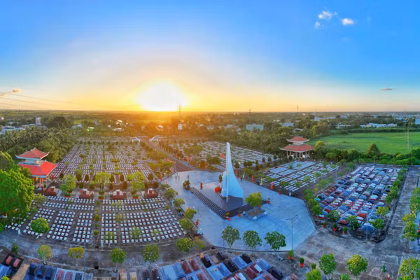 Toàn cảnh Nghĩa trang Liệt sĩ tỉnh An Giang.