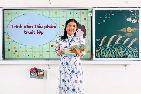 Một tiết dạy tại Trường Tiểu học và THCS Nguyễn Trung Trực (Phú Quốc, An Giang).