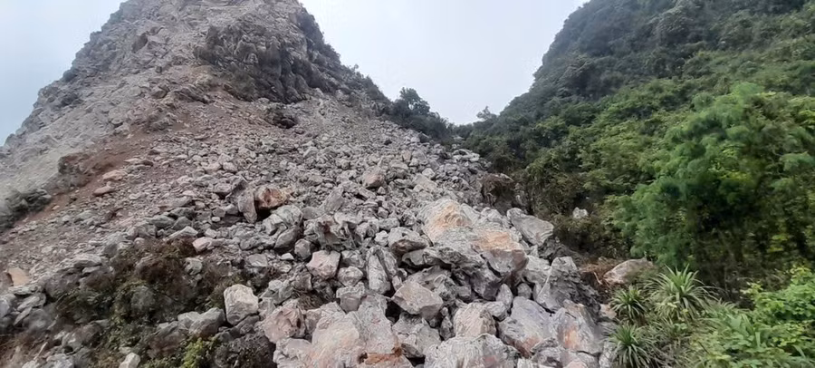 Vị trí phát hiện thi thể bà Trần Thị V.