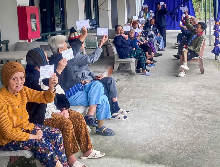 Những “cử tri đặc biệt” tại Trung tâm Bảo trợ xã hội Hà Nam cơ sở 1.