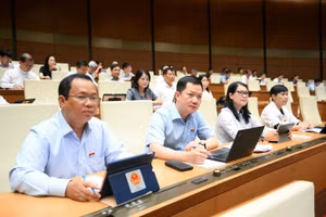 Các đại biểu tham dự phiên chất vấn và trả lời chất vấn tại hội trường Quốc hội sáng 19/6. (Ảnh: Cổng TTĐT Quốc hội).