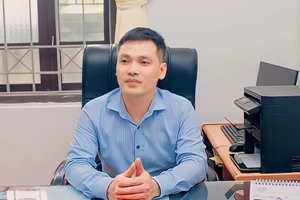Thầy Nguyễn Trung Kiên - Hiệu trưởng Trường THCS Viên Sơn, TX. Sơn Tây, Hà Nội.