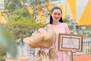 Cô Nguyễn Thị Thu Hoài, giáo viên Trường THPT Lam Hồng, huyện Sóc Sơn, Hà Nội. Ảnh: NVCC.