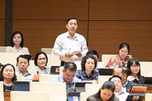 Các đại biểu đặt câu hỏi chất vấn tới Bộ trưởng Bộ GD&ĐT Nguyễn Kim Sơn chiều 19/6. Ảnh: Cổng TTĐT Quốc hội.