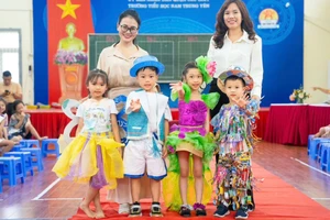 Học sinh Trường Tiểu học Nam Trung Yên (Yên Hòa, Hà Nội) tham gia CLB Hè năm 2025. 