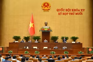 Quốc hội khóa XV họp vào chiều 2/12. Ảnh: Cổng TTĐT Quốc hội. 