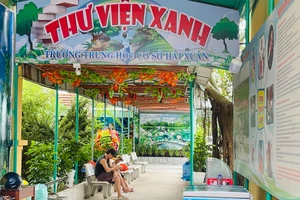 Thư viện mở theo tiêu chí xanh, sạch, đẹp và thân thiện tại Trường THCS Hải Xuân, Hải Hậu (Nam Định). 