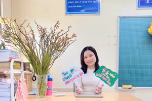 Cô Lê Thị Phương Anh, giáo viên Trường Tiểu học Phú La (Hà Đông, Hà Nội). 