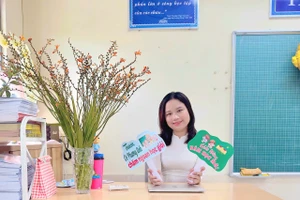 Cô Lê Thị Phương Anh, giáo viên Trường Tiểu học Phú La (Hà Đông, Hà Nội). 