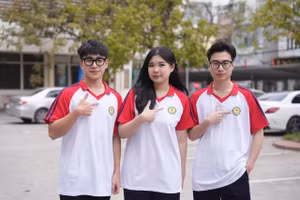 Sinh viên Học viện Tài chính tại cơ sở chính số 58 phố Lê Văn Hiến, phường Đông Ngạc, Hà Nội.