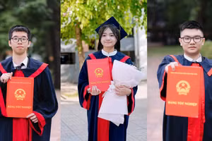 Các gương mặt tiêu biểu của Trường THCS Nguyễn Trường Tộ giành giải Nhất HSG cấp Thành phố năm nay.