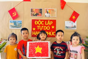 Đại lễ kỷ niệm 80 năm Quốc khánh là sự kiện được toàn dân đón chờ, trong đó có các bé tại Trường Mầm non An Khánh B (An Khánh, Hà Nội). 