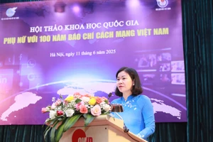 Chủ tịch Hội Liên hiệp Phụ nữ Việt Nam Nguyễn Thị Tuyến phát biểu. (Ảnh: Khôi Nguyên)