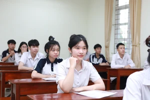 Thí sinh tham dự Kỳ thi tốt nghiệp THPT năm 2025 tại tỉnh Nam Định. Ảnh: Đình Tuệ.