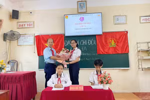 Thầy Đoàn Văn Minh - Tổng phụ trách Đội Trường THCS Đào Sư Tích, huyện Trực Ninh, tỉnh Nam Định.