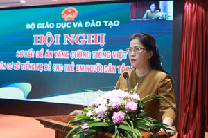 Thứ trưởng Nguyễn Thị Kim Chi phát biểu chỉ đạo tại hội nghị sơ kết. Ảnh: Đình Tuệ.