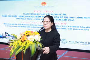 Thứ trưởng Nguyễn Thị Kim Chi phát biểu tại hội thảo. Ảnh: Khôi Nguyên.