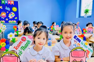 Trẻ lớp 1 tại Hà Nội hân hoan chuẩn bị chào đón năm học mới 2025-2026. 