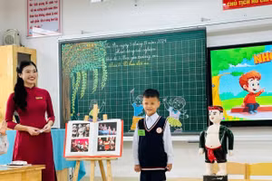 Mỗi giờ học của cô Mỹ đều có sự sáng tạo, hấp dẫn để cuốn học sinh vào bài học.