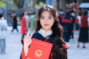 Nữ sinh Nguyễn Quỳnh Anh đến từ lớp 9A4 đỗ chuyên Anh của Trường THPT Chuyên Sơn Tây. Ảnh: NTCC.