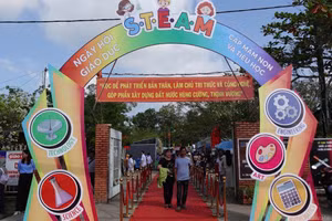 Không gian Ngày hội Giáo dục STEAM cấp Mầm non và Tiểu học .