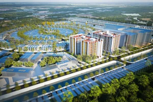 Phối cảnh dự án Nhà ở xã hội tại phường An Xuyên (Cà Mau).