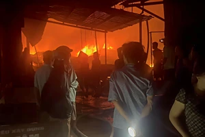 Khu vực xảy ra vụ cháy.