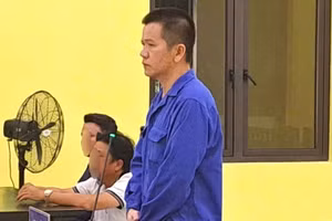 Bị cáo Lâm Hoàng Ngân tại phiên tòa.