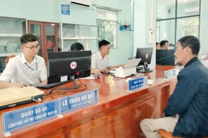 Bộ phận một cửa xã Đất Mũi, tỉnh Cà Mau.