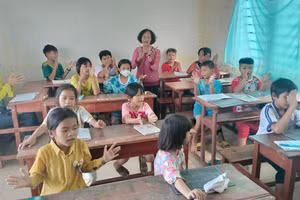 Lớp học tình thương của cô Lê Thị Bích Thủy.