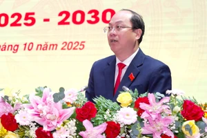 Ông Nguyễn Hồ Hải, Bí thư Tỉnh ủy Cà Mau phát biểu tại Đại hội.