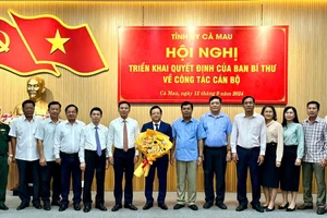 Ông Nguyễn Đức Hiển giữ chức Phó Bí thư Tỉnh ủy Cà Mau