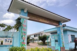 Trường THCS xã Tam Giang Tây, nơi ông Trần Văn Tâm từng làm Hiệu trưởng.