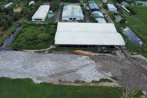 Khu vực Nhà máy xử lý rác thải TP Cà Mau.