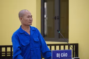 Bị can Lâm Văn Hậu tại tòa.