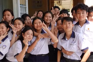 Học sinh tham gia Kỳ thi chọn học sinh giỏi THCS cấp tỉnh Cà Mau.