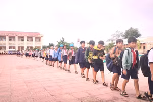 Học sinh Trường Tiểu học Lê Quý Đôn (huyện U Minh).