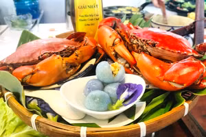 Món chè cua được trưng bày tại Ngày hội Cua Cà Mau.