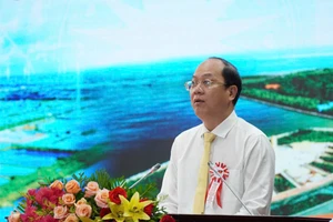 Bí thư Tỉnh ủy Cà Mau Nguyễn Hồ Hải phát biểu tại buổi lễ.