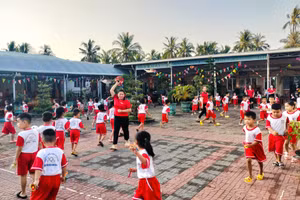 Sau sáp nhập, tỉnh Cà Mau có 210 trường mầm non.