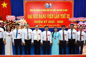 Ban chấp hành Đảng bộ Trường Cao đẳng Nghề Việt Nam - Hàn Quốc Cà Mau nhiệm kỳ 2025 - 2030.