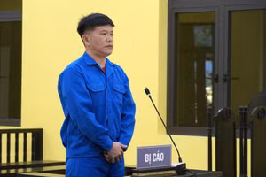 Bị cáo Lâm Hoàng Ngân tại tòa.