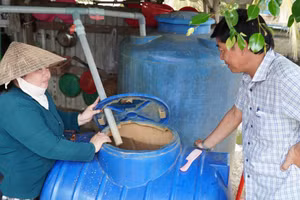 Đường ống được lắp tận nhà nhưng không có nước sử dụng.