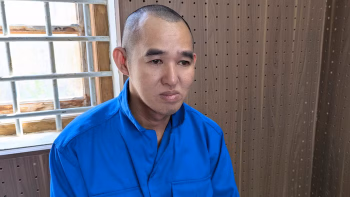 Bị can Lê Hoàng Minh (xã An Châu, tỉnh An Giang). Ảnh: Nghiêm Túc.