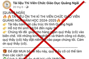 Rao bán tài liệu trên trang mạng facebook. Ảnh chụp màn hình.