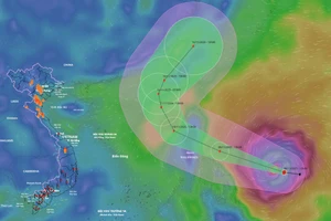 Dự bão điểm bất thường của bão Fung-Wong